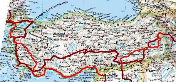 Route in Turkey